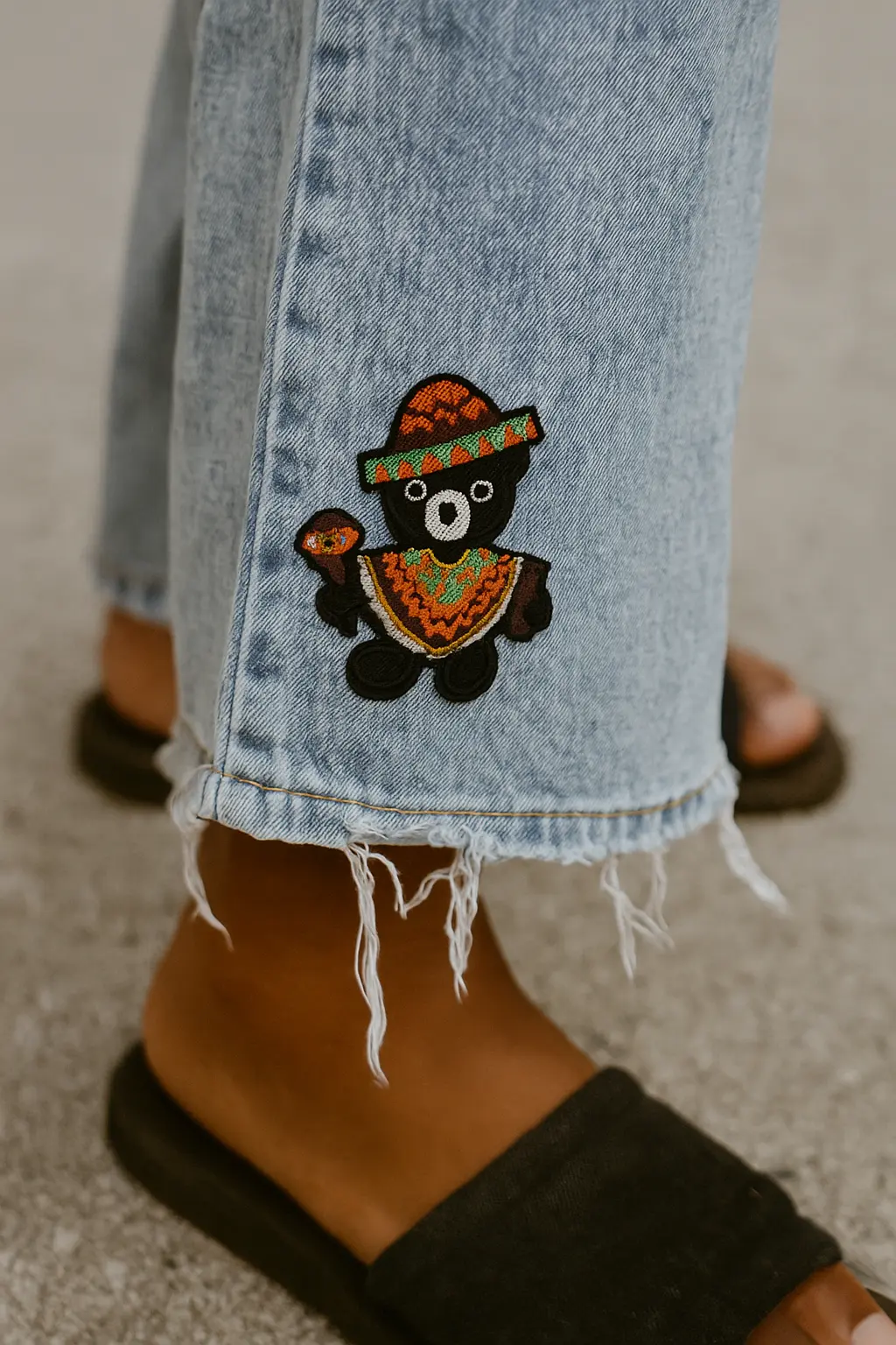 Jean patché ourson Mexicain