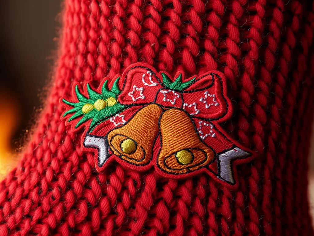 Chaussette de Noel Patch Noeud.webp